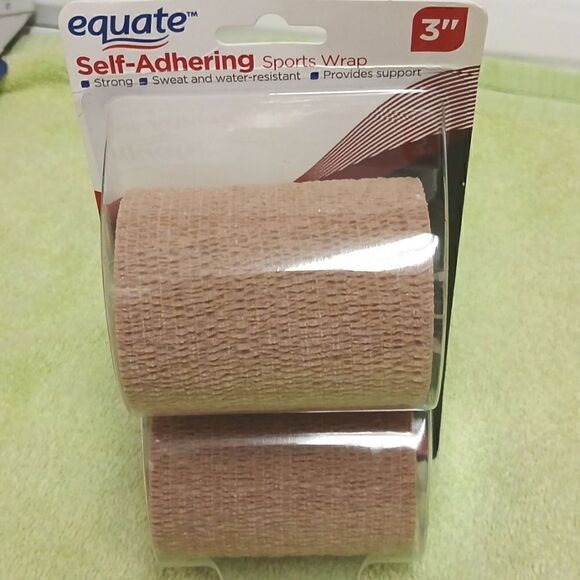 EQUATE Self Adhering Sports Wrap 3",  Tan - Picture 1 of 6